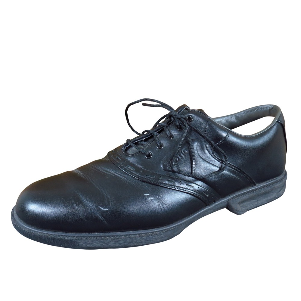 FootJoy Contour Series Mens Dress Golf Shoes Sz 10.5 Black Leather Lace-Up
